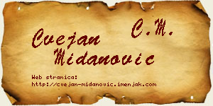 Cvejan Midanović vizit kartica